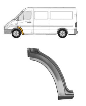 Ремчастина Металева Передня Права Mercedes-Benz Sprinter 1995-2000