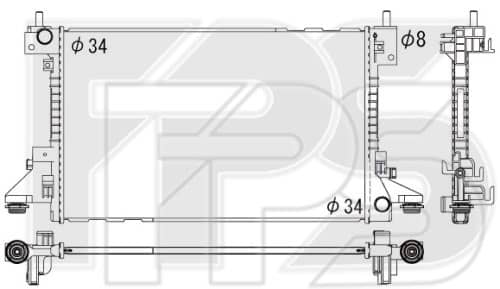 Радіатор охолодження CHEVROLET VOLT 2011-2015