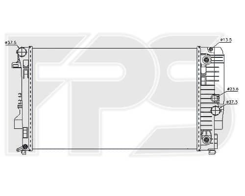 Радіатор Охолодження Mercedes-Benz Viano 2003-2010, 6395010701, 6395011201, A6395010701, A6395011201