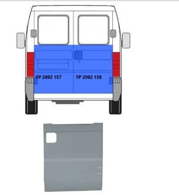 Ремчастина Металева Задня Ліва Citroen Jumper 1994-2001