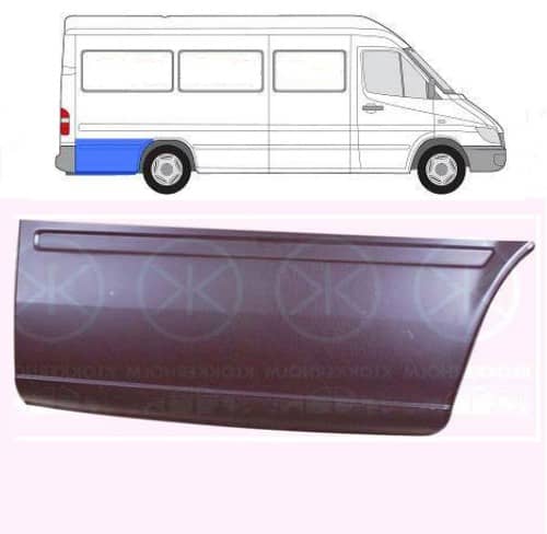 Ремчастина Металева Задня Права Mercedes-Benz Sprinter 1995-2000