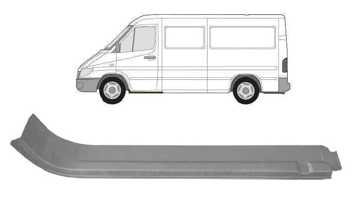 Ремчастина Металева Передня Ліва Mercedes-Benz Sprinter 1995-2000