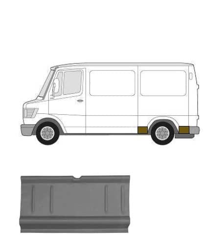 Ремчастина Металева Задня Права Mercedes-Benz 207-410 1977-1995