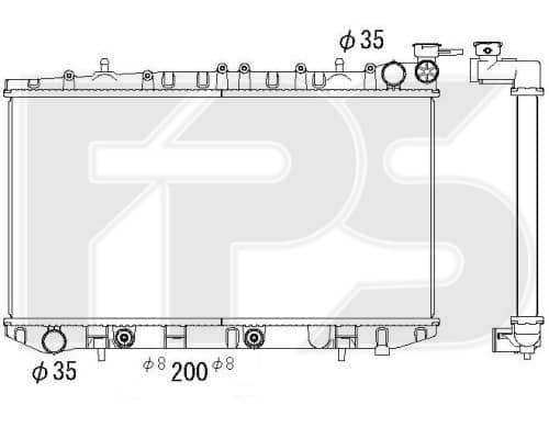 Радіатор Охолодження Nissan Primera 1991-1996, 2146078N00, 2146078N01