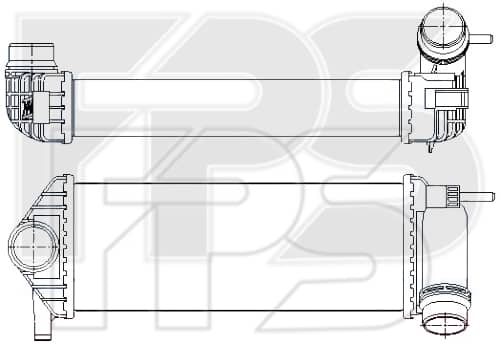 Радіатор Наддуву Mercedes-Benz Citan 2012-2021, 144961489R, 144963234R, 4150900014, 4150900114, A4150900014, A4150900114