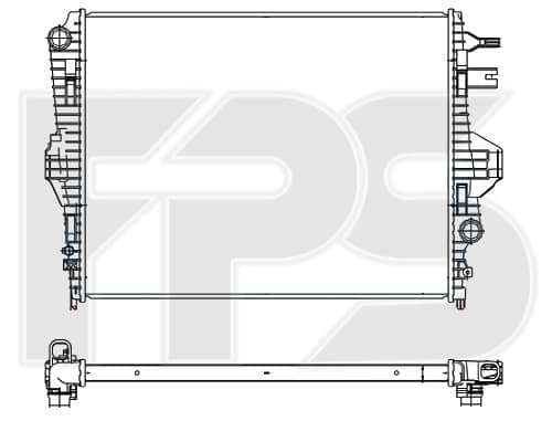 Радіатор Охолодження Porsche Cayenne 2010-2017, 7P0121253A, 95810613210