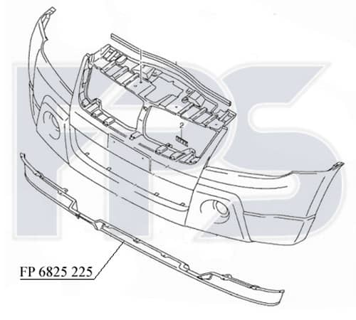 Спойлер Бампера Передній Правий Suzuki Grand Vitara 2006-2012