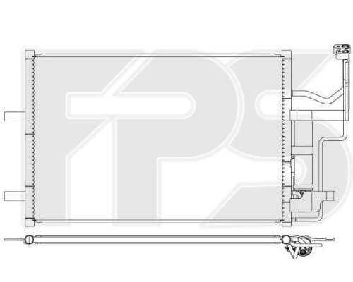 Радіатор кондиціонера Mazda 3 2004-2009, BP4K61480A, BP4K61480B, BP4K61480C, BP4K61480D, BPYK61480ZA, BPYK6148Z, BPYK6148ZA