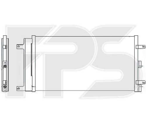 Радіатор кондиціонера Fiat Doblo 2005-2009, 51758873, 51801843