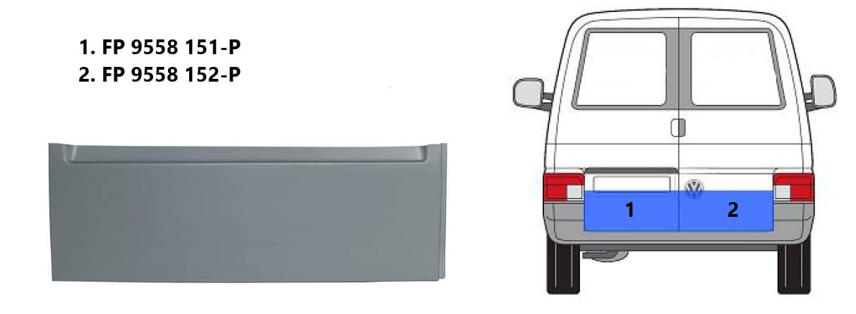Ремчастина Металева Задня Ліва Volkswagen Transporter 1990-2003