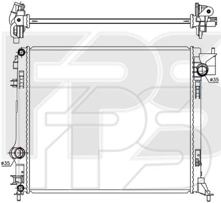 Радіатор Охолодження Nissan Qashqai 2014-2017, 214101527R, 214104ED0A, 214104ED1A