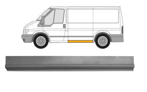 Ремчастина Металева Посередені Ліва Ford Transit 2000-2006