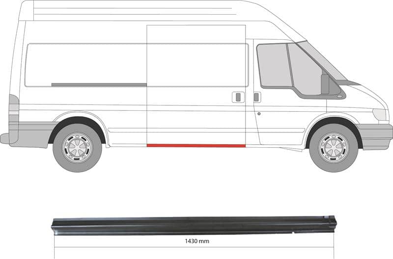 Ремчастина Металева Передня Права Ford Transit 2000-2006