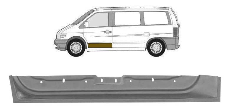 Ремчастина Металева Передня Ліва Mercedes-Benz Vito 1996-2002