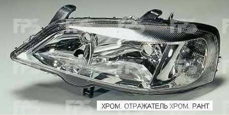 Фара Передня Передня Права Opel Astra 1998-2009, 1216156