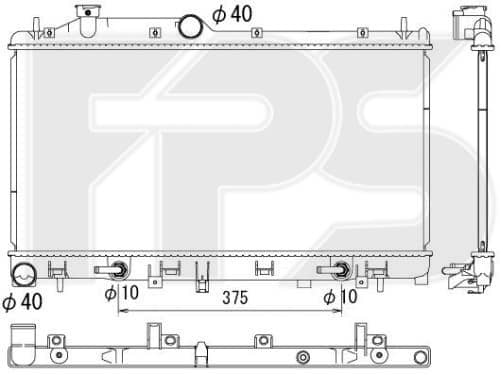 Радіатор Охолодження Subaru Legacy 2009-2014, 45119AJ020