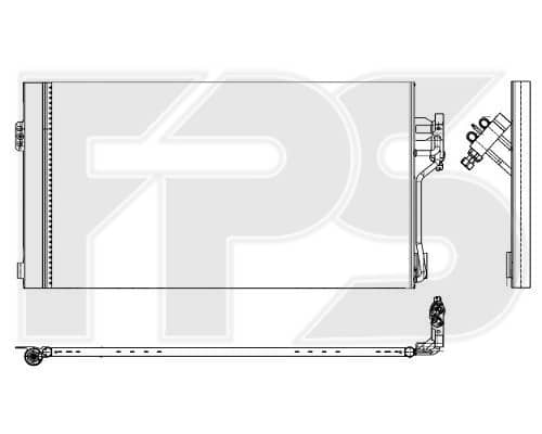 Радіатор кондиціонера Mercedes-Benz Viano 2003-2010, 6398350070, 6398350370, 6398350700, A6398350070, A6398350370, A6398350700
