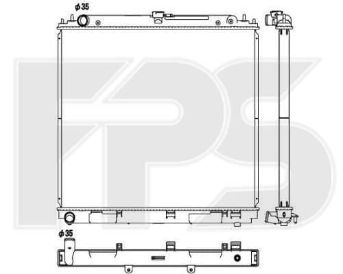 Радіатор Охолодження Nissan Navara 2005-2013, 21410EB70A, 21410EB71A