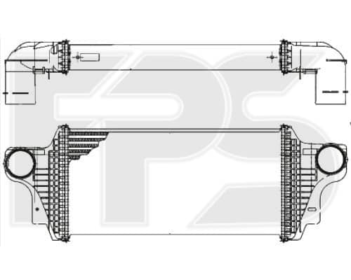 Радіатор Наддуву Mercedes-Benz Ml-Class 2005-2011, 1645000000, 1645000200, A1645000000, A1645000200