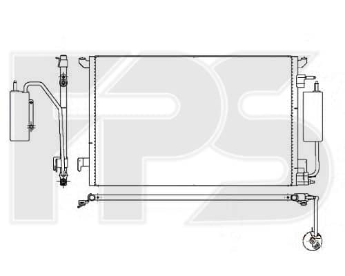 Радіатор кондиціонера Opel Meriva 2003-2010, 13128931, 1850086, 52496880