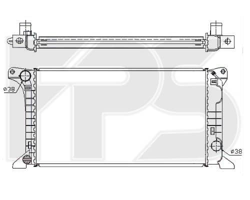 Радіатор Охолодження Ford Transit 1986-1991, 1641902, 1641903, 1653157, 6160271, 6160274, 6184693, 86VB8005BB, 86VB8005BC, 86VB8005EB