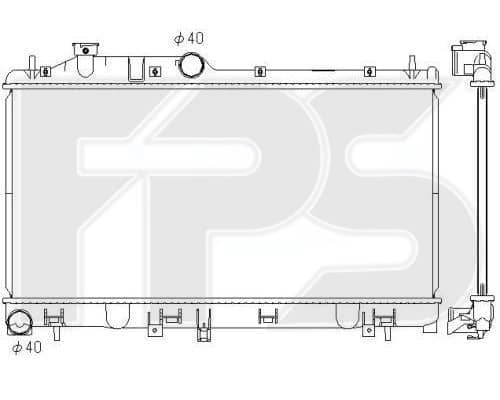 Радіатор Охолодження Subaru Impreza 2007-2011, 45111AG010, 45111AG011, 45119AG010, 45119FG050, 45119GA010, 45119SC010, X4511AG011