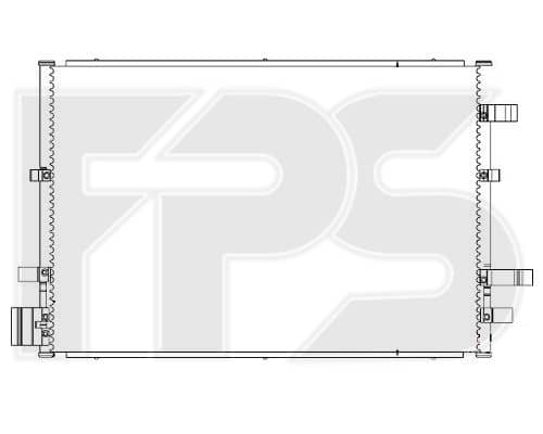 Радіатор кондиціонера Ford Mondeo 2004-2007, 1222758, 1226113, 1232654, 1671716, 2S7H19E908AB, 2S7H19E908AC, 2S7H19E908AD, ME2S7H19E908AD