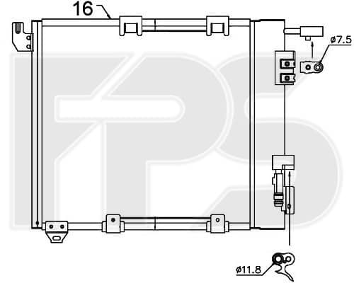 Радіатор кондиціонера Opel Astra 1998-2009, 1850050, 1850054, 1850056, 1850058, 1850078, 1850293, 24465322, 90559847, 9118898, 9119177, 9130611, 9131831, 93170622, 95515192