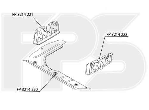 Ремчастина Пластикова Передня Права Hyundai Accent 2006-2010