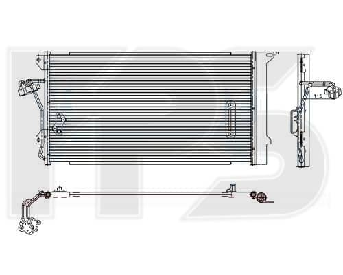 Конденсатор кондиціонера AUDI Q7 2006-2010