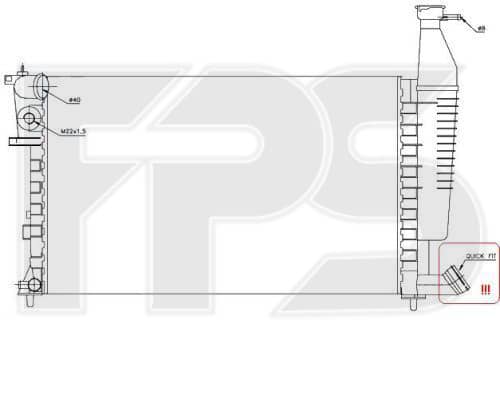 Радіатор Охолодження Citroen Berlingo 1997-2002, 133047, 1331AP, 1331AQ, 1331AS, 1331AT, 1331CT, 133302, 133303