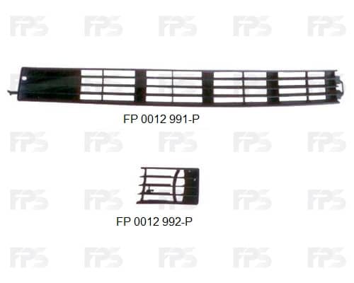 Решітка Пластикова Передня Права Audi 100 1991-1994