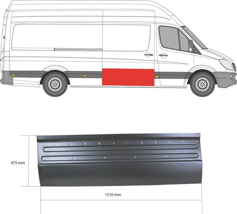 Ремчастина Металева Задня Права Mercedes-Benz Sprinter 2006-2013