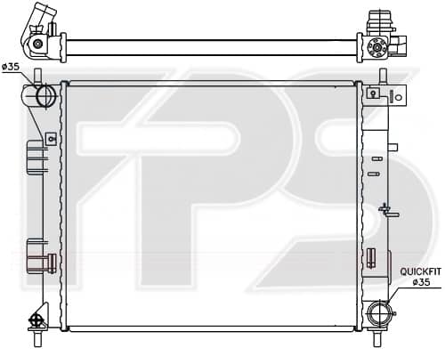 Радіатор Охолодження Hyundai i30 2012-2016, 25310A5800