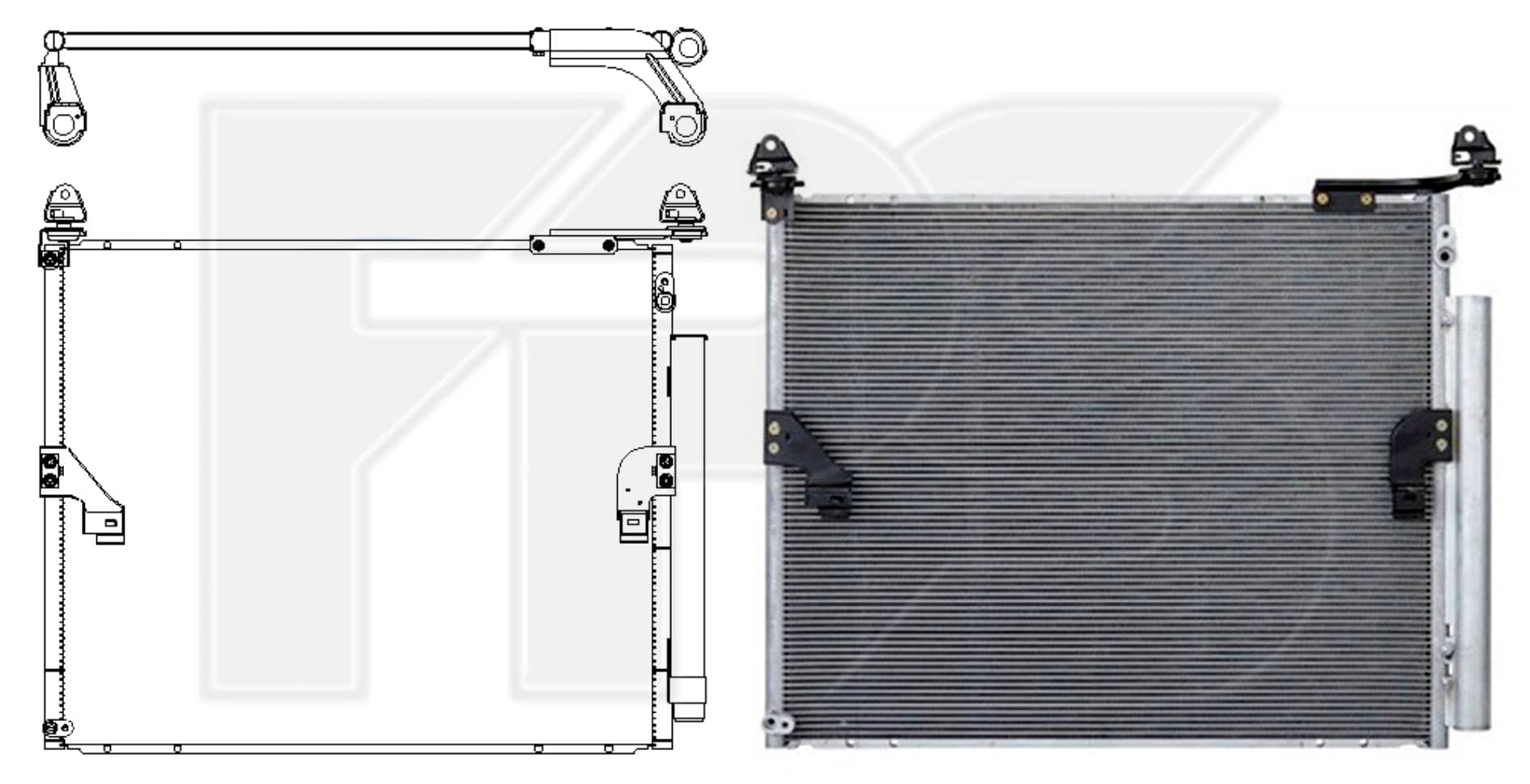 Радіатор кондиціонера Toyota 4-RUNNER 2009-2024, 8846060430