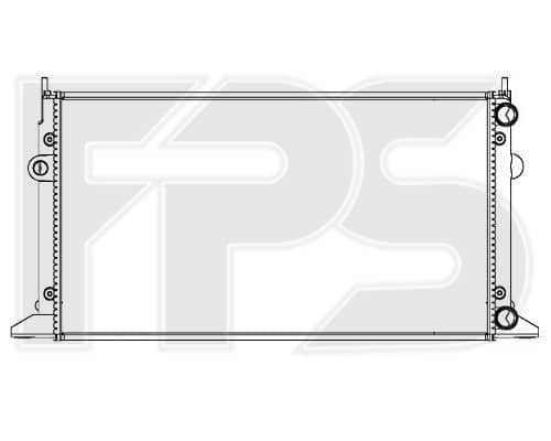 Радіатор Охолодження Seat Alhambra 2000-2010, 1112484, 211893, 7211893, 7258107, 7M0121253B, 95VW8005AB, 98VW8005AA