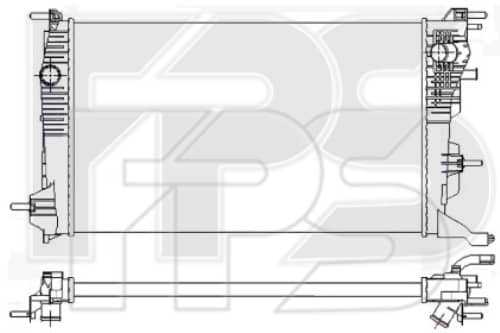 Радіатор Охолодження Renault Megane 2009-2014, 214100002R, 214105150R, 214105378R, 214106387R, 214761077R, 214768557R