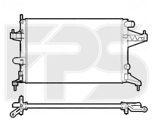 Радіатор Охолодження Opel Corsa 2001-2003, 1300238, 1300239, 9201957, 9201958, 9201858