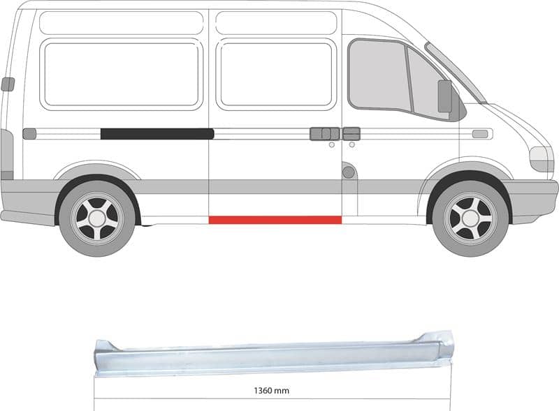 Ремчастина Металева Задня Права Nissan Interstar 2003-2010