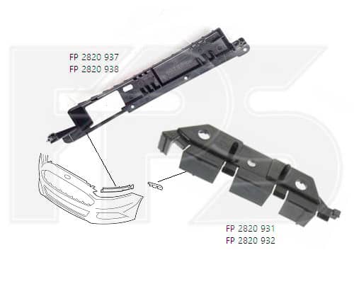 Кріплення Бампера Передня Ліва Ford Fusion 2012-2017