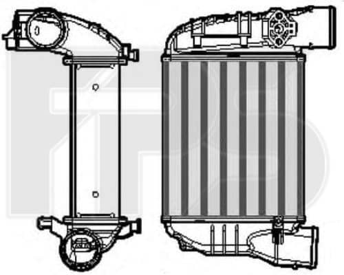 Радіатор наддуву AUDI A4 2001-2004