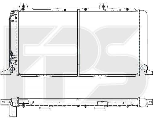 Радіатор Охолодження Audi 80/90 1978-1986, 811 121 251 AB, 811 121 251 AC, 811 121 251 D, 811 121 251 Q, 811 121 253 B, 811 121 253 E