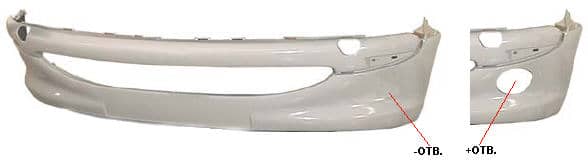 Бампер Передній Правий Peugeot 206 1998-2009, 7401N3