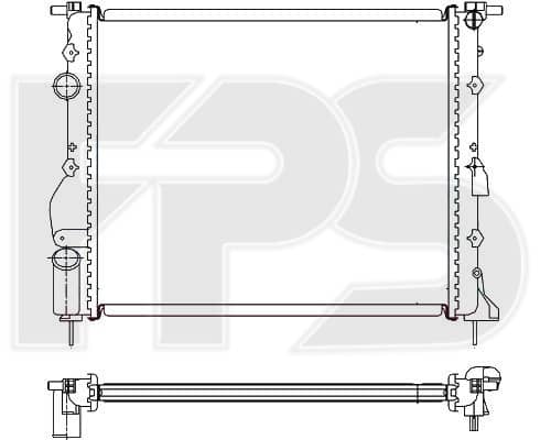 Радіатор Охолодження Nissan Kubistar 2003-2008, 2140000QAV, 7700314382, 7701499975
