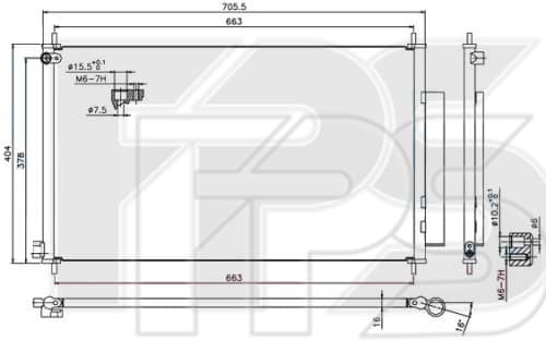 Радіатор кондиціонера Honda CRV 2012-2015, 80110T0AA01