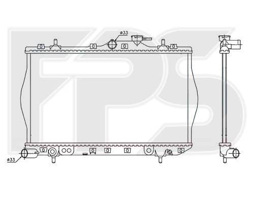 Радіатор Охолодження Hyundai Accent 1995-1997, 2531022000, 2531022005, 2531022020, 2531022025, 2531022120, 2531022A00, S2531022005