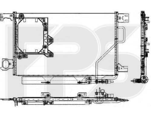 Радіатор кондиціонера Mercedes-Benz Clk-Class 2002-2009, 2095000054, A2095000054