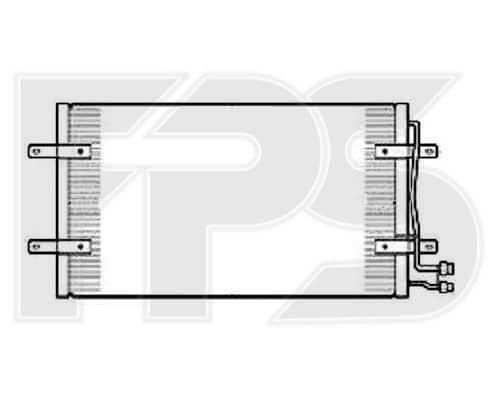 Радіатор кондиціонера Volkswagen LT 1996-2005, 2D0820413A, 2D0820413B, 2D0820413C, 2D0820413D