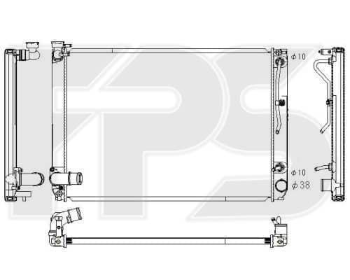 Радіатор Охолодження Lexus RX 2004-2008, 160410P180, 160410P190, 1604131480, 1604131490, 1604131491, 164000P180, 164000P190