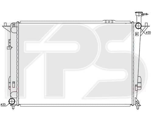 Радіатор Охолодження Hyundai Santa FE 2009-2012, 253102B300